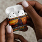 Kenya Safari Christmas AirPods Case Black Santa Riding Cape Buffalo - Heri ya Krismasi