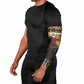 Kenya Safari Christmas Arm Sleeves Black Santa Riding Cape Buffalo - Heri ya Krismasi