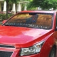 Kenya Safari Christmas Auto Sun Shade Black Santa Riding Cape Buffalo - Heri ya Krismasi