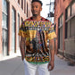 Afro Christmas in Kenya Safari Baseball Jersey Black Santa Riding Cape Buffalo - African Pride