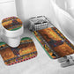 Kenya Safari Christmas Bathroom Set Black Santa Riding Cape Buffalo - Heri ya Krismasi