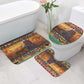 Kenya Safari Christmas Bathroom Set Black Santa Riding Cape Buffalo - Heri ya Krismasi
