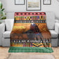 Afro Christmas in Kenya Safari Blanket Black Santa Riding Cape Buffalo - African Pride