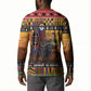 Kenya Safari Christmas Button Sweatshirt Black Santa Riding Cape Buffalo - Heri ya Krismasi