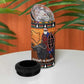 Afro Christmas in Kenya Safari 4 in 1 Can Cooler Tumbler Black Santa Riding Cape Buffalo - African Pride