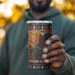 Afro Christmas in Kenya Safari 4 in 1 Can Cooler Tumbler Black Santa Riding Cape Buffalo - African Pride