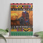 Afro Christmas in Kenya Safari Canvas Wall Art Black Santa Riding Cape Buffalo - African Pride