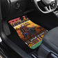 Afro Christmas in Kenya Safari Car Mats Black Santa Riding Cape Buffalo - African Pride
