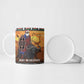 Kenya Safari Christmas Ceramic Mug Black Santa Riding Cape Buffalo - Heri ya Krismasi
