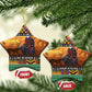 Afro Christmas in Kenya Safari Ceramic Ornament Black Santa Riding Cape Buffalo - African Pride