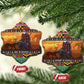 Afro Christmas in Kenya Safari Ceramic Ornament Black Santa Riding Cape Buffalo - African Pride