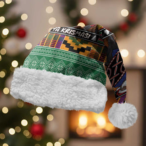 Afro Christmas in Kenya Safari Christmas Santa Hat Black Santa Riding Cape Buffalo - African Pride