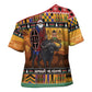 Kenya Safari Christmas Cross Shoulder Shirt Black Santa Riding Cape Buffalo - Heri ya Krismasi