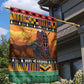 Afro Christmas in Kenya Safari Garden Flag Black Santa Riding Cape Buffalo - African Pride
