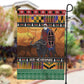 Afro Christmas in Kenya Safari Garden Flag Black Santa Riding Cape Buffalo - African Pride