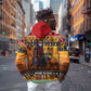 Afro Christmas in Kenya Safari Hoodie Black Santa Riding Cape Buffalo - African Pride