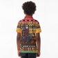Afro Christmas in Kenya Safari Kid Polo Shirt Black Santa Riding Cape Buffalo - African Pride