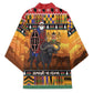 Kenya Safari Christmas Kimono Black Santa Riding Cape Buffalo - Heri ya Krismasi