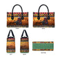 Kenya Safari Christmas Leather Bag Black Santa Riding Cape Buffalo - Heri ya Krismasi