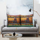 Kenya Safari Christmas Pillow Cover Black Santa Riding Cape Buffalo - Heri ya Krismasi