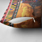 Kenya Safari Christmas Pillow Cover Black Santa Riding Cape Buffalo - Heri ya Krismasi