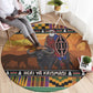 Afro Christmas in Kenya Safari Round Carpet Black Santa Riding Cape Buffalo - African Pride