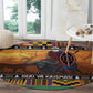 Afro Christmas in Kenya Safari Round Carpet Black Santa Riding Cape Buffalo - African Pride