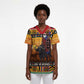 Kenya Safari Christmas Scrub Top Black Santa Riding Cape Buffalo - Heri ya Krismasi - African Pride