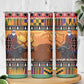 Afro Christmas in Kenya Safari Skinny Tumbler Black Santa Riding Cape Buffalo - African Pride