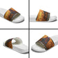 Kenya Safari Christmas Slide Sandals Black Santa Riding Cape Buffalo - Heri ya Krismasi