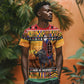 Afro Christmas in Kenya Safari T shirt Black Santa Riding Cape Buffalo - African Pride