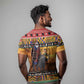 Afro Christmas in Kenya Safari T shirt Black Santa Riding Cape Buffalo - African Pride