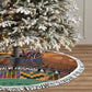 Afro Christmas in Kenya Safari Tree Skirt Black Santa Riding Cape Buffalo - African Pride