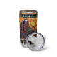 Afro Christmas in Kenya Safari Tumbler Cup Black Santa Riding Cape Buffalo - African Pride