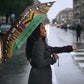 Kenya Safari Christmas Umbrella Black Santa Riding Cape Buffalo - Heri ya Krismasi