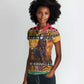 Afro Christmas in Kenya Safari Women Polo Shirt Black Santa Riding Cape Buffalo - African Pride