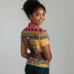 Afro Christmas in Kenya Safari Women Polo Shirt Black Santa Riding Cape Buffalo - African Pride