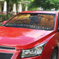Kenya Safari Christmas Auto Sun Shade Black Santa Riding Elephant - Heri ya Krismasi