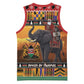 Afro Christmas in Kenya Safari Basketball Jersey Black Santa Riding Elephant - African Pride
