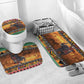 Kenya Safari Christmas Bathroom Set Black Santa Riding Elephant - Heri ya Krismasi