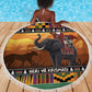 Afro Christmas in Kenya Safari Beach Blanket Black Santa Riding Elephant - African Pride