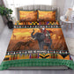 Afro Christmas in Kenya Safari Bedding Set Black Santa Riding Elephant - African Pride