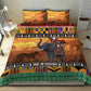 Afro Christmas in Kenya Safari Bedding Set Black Santa Riding Elephant - African Pride