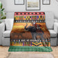 Afro Christmas in Kenya Safari Blanket Black Santa Riding Elephant - African Pride
