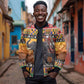 Afro Christmas in Kenya Safari Bomber Jacket Black Santa Riding Elephant - African Pride