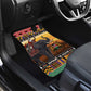 Afro Christmas in Kenya Safari Car Mats Black Santa Riding Elephant - African Pride