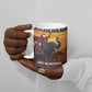 Kenya Safari Christmas Ceramic Mug Black Santa Riding Elephant - Heri ya Krismasi