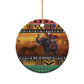 Afro Christmas in Kenya Safari Ceramic Ornament Black Santa Riding Elephant - African Pride