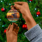 Afro Christmas in Kenya Safari Ceramic Ornament Black Santa Riding Elephant - African Pride