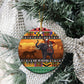 Afro Christmas in Kenya Safari Ceramic Ornament Black Santa Riding Elephant - African Pride